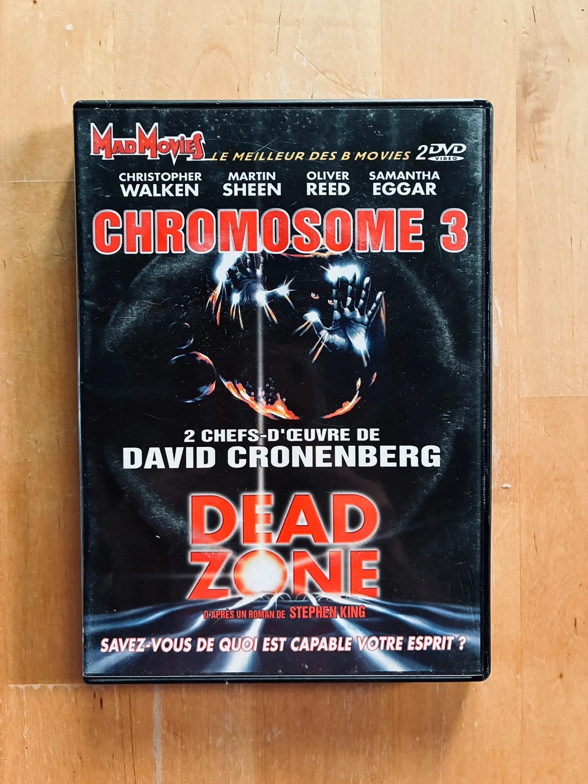 DVD deux films cultes David Cronenberg: Chromosome 3 et Dead Zone.